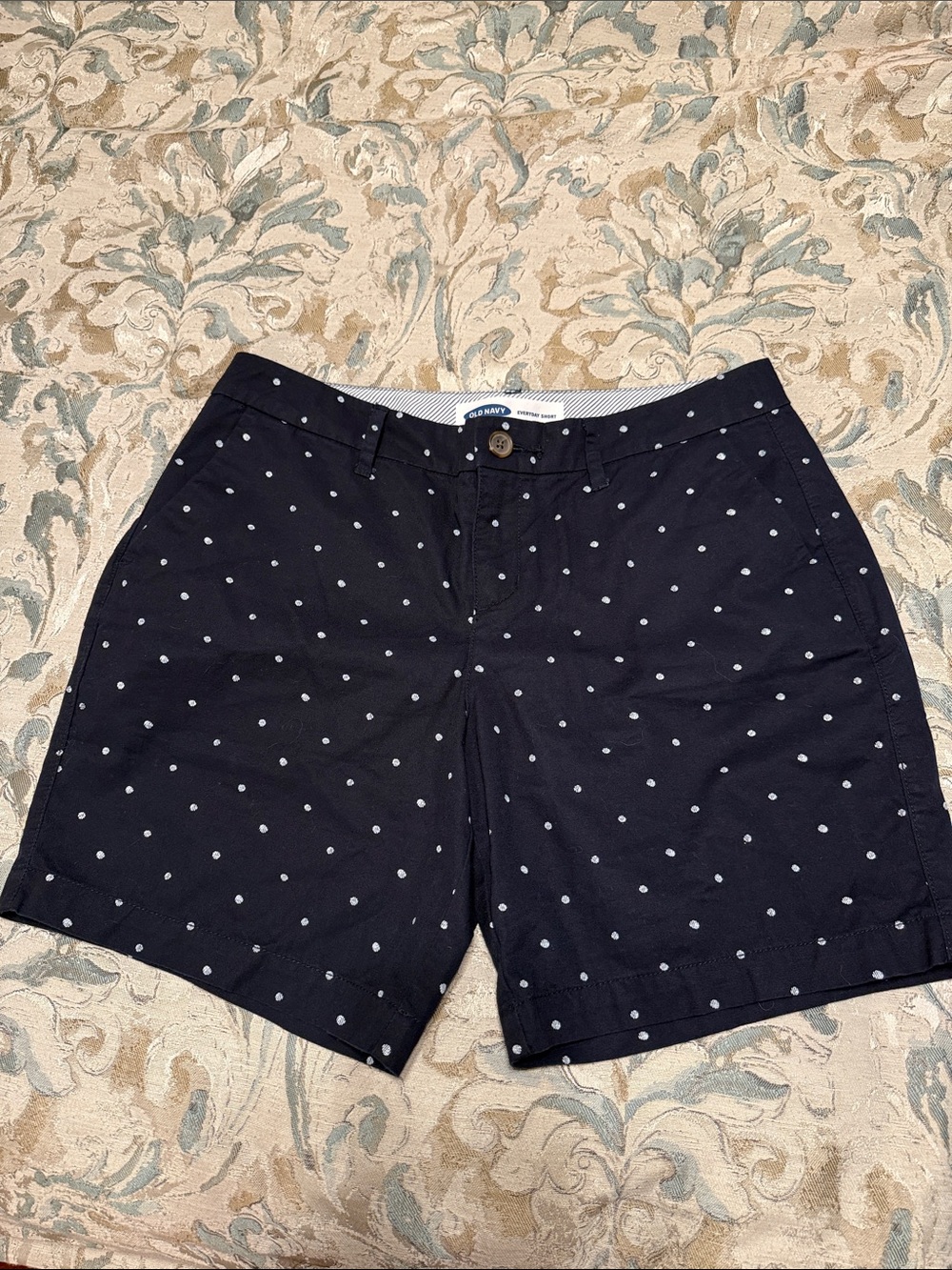 Old Navy Navy Polka Dot Cotton Shorts